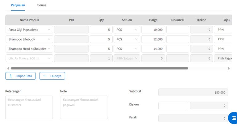 Membuat Invoice Penjualan Beserta Uang Muka Beecloud Bee Id