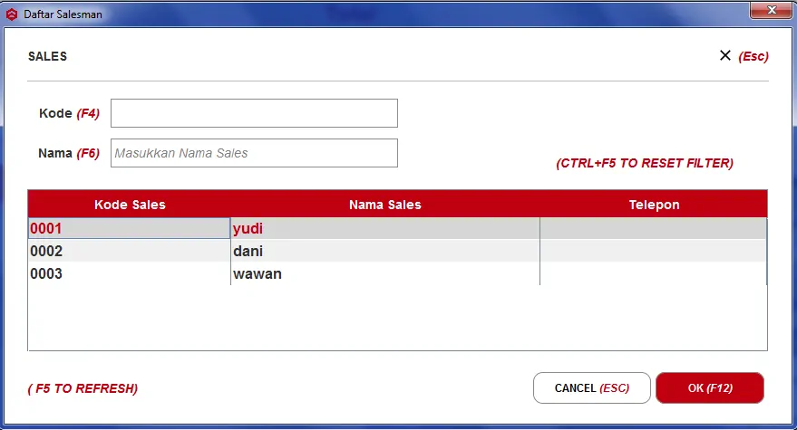 Input Sales Pada Beepos