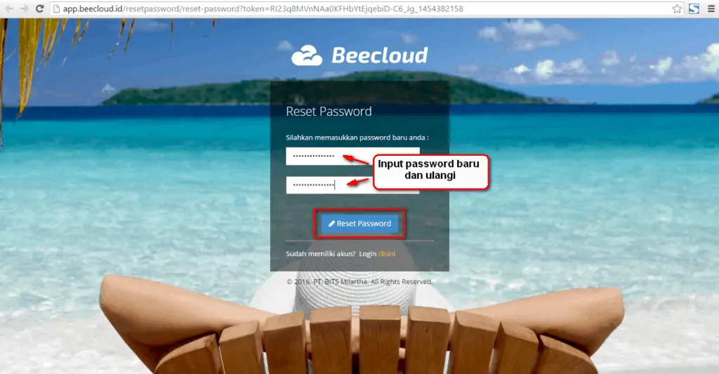 Cara Reset Lupa Password Login APP Beecloud