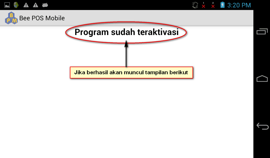 Aktivasi Bee POS Mobile (versi Offline)