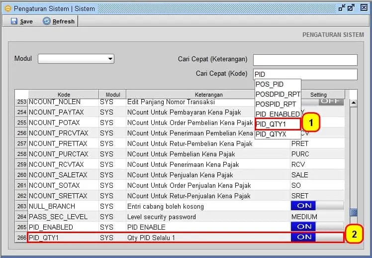 Cara Setting PID (PID Unique)