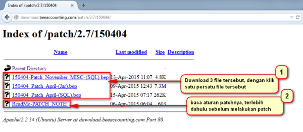 Cara Update Atau Patch BeeAccounting