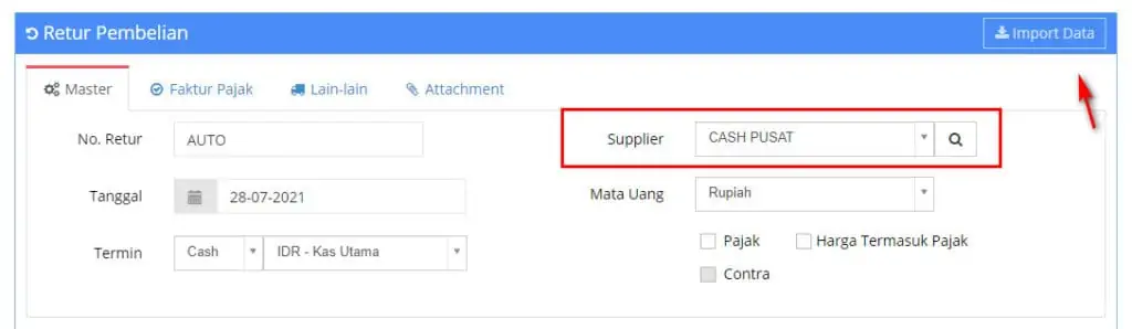 Cara Input Transaksi Retur Pembelian Beecloud