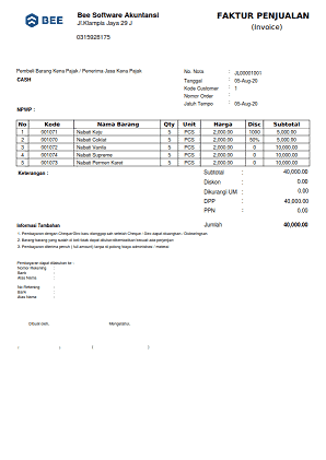 1. Invoice Penjualan Continuoes Form