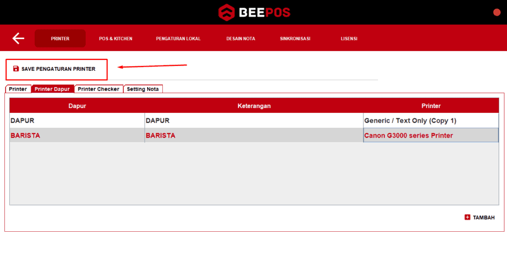 Setting Printer Dapur/ Print Kitchen Beepos Resto