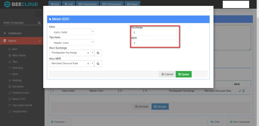 Setting Master Mesin EDC Pada Beecloud (Khusus pengguna Beepos)