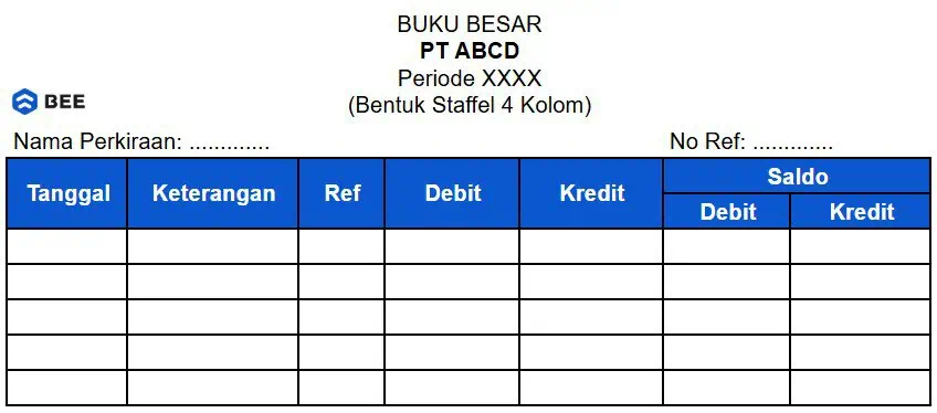 Bentuk Buku Besar Staffel 4 Kolom