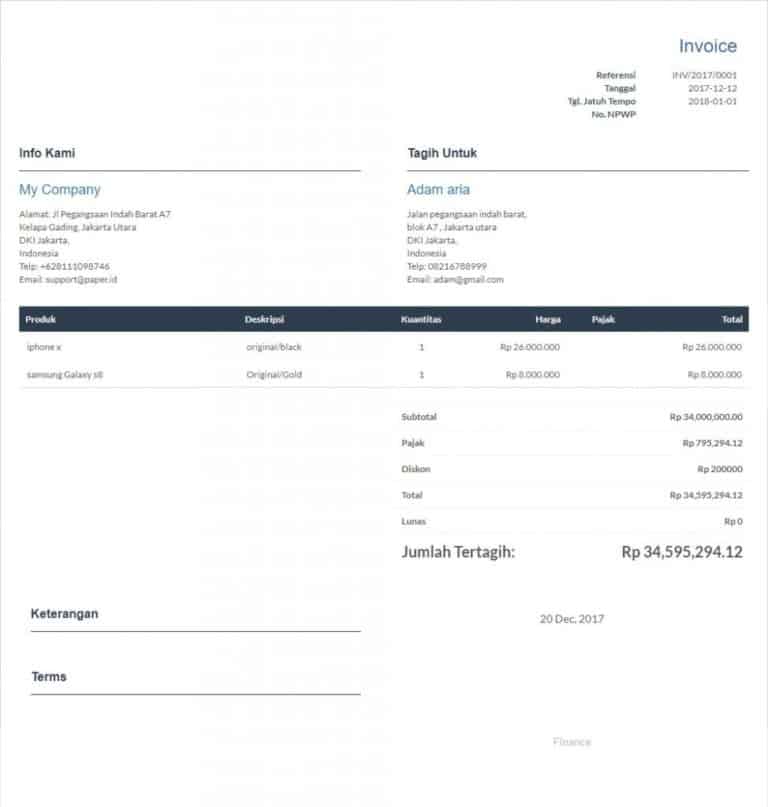 Apa Pengertian Invoice? Jenis-jenis, Fungsi Dan Contohnya