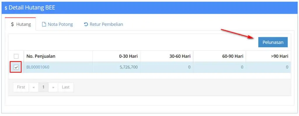 Cara Potong Hutang Dengan Nota Potong Pembelian