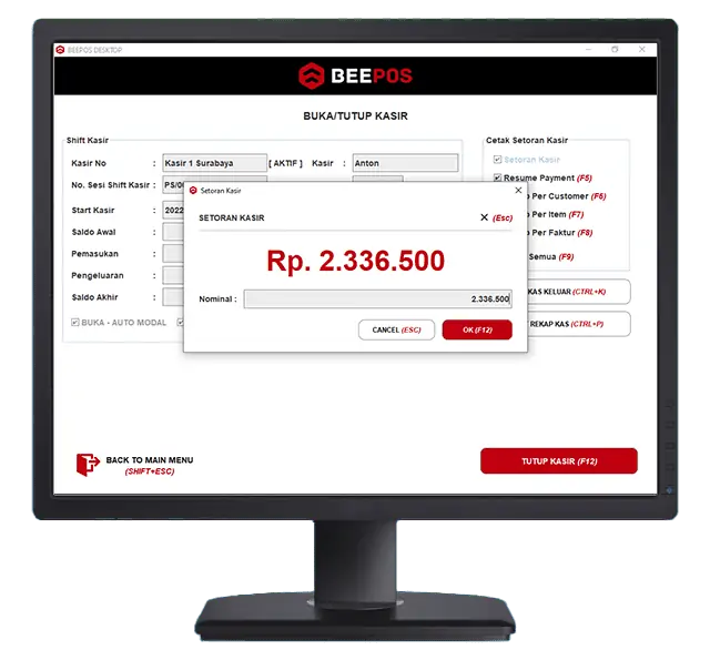 screenshot Sistem Kasir Minimarket - Setoran Buta