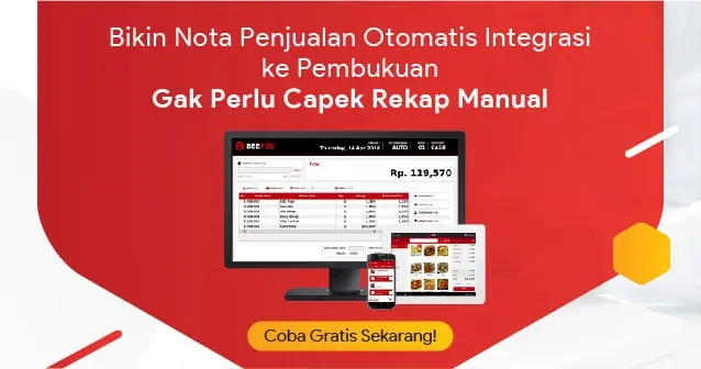 Bikin Nota Penjualan Otomatis Integrasi ke Pembukuan beepos