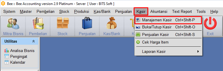 Klik Manajemen Kasir