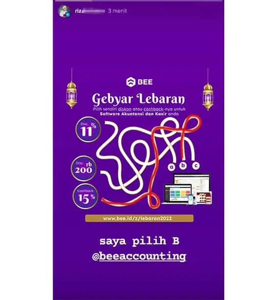 Contoh Share Story Ig Gebyar Lebaran