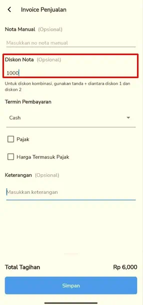 Cara Input Diskon Nota Sales Order Mobile (SOM)