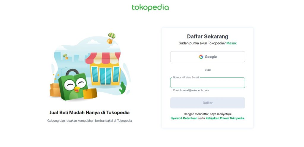 Cara Buka Tokopedia Di Laptop