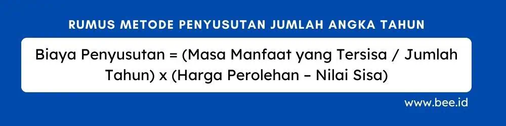 Rumus Metode Penyusutan Jumlah Angka Tahun