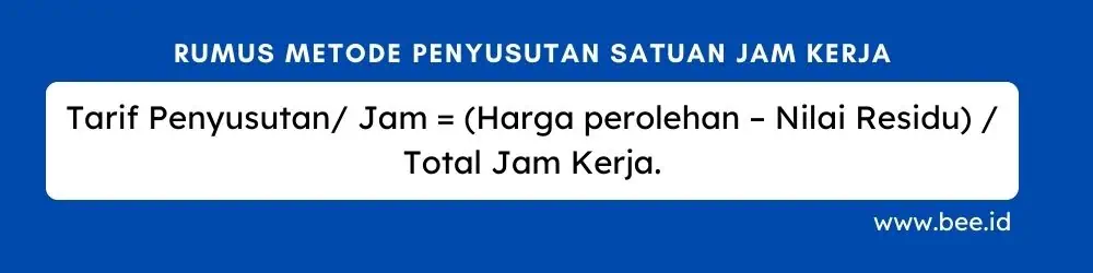 Rumus Metode Penyusutan Satuan Jam Kerja