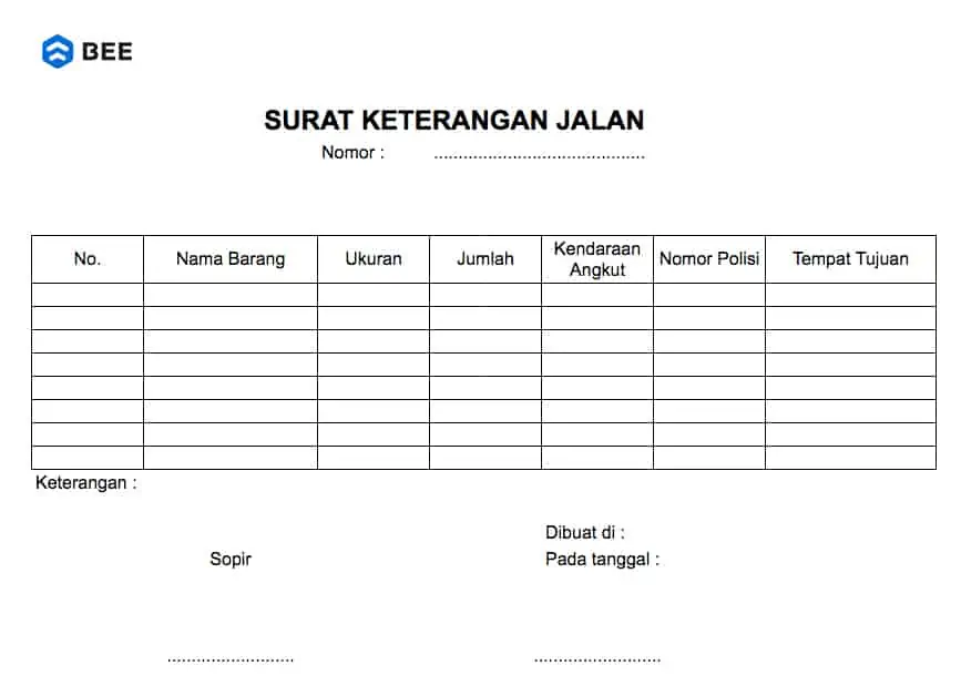 Surat Pengiriman Material