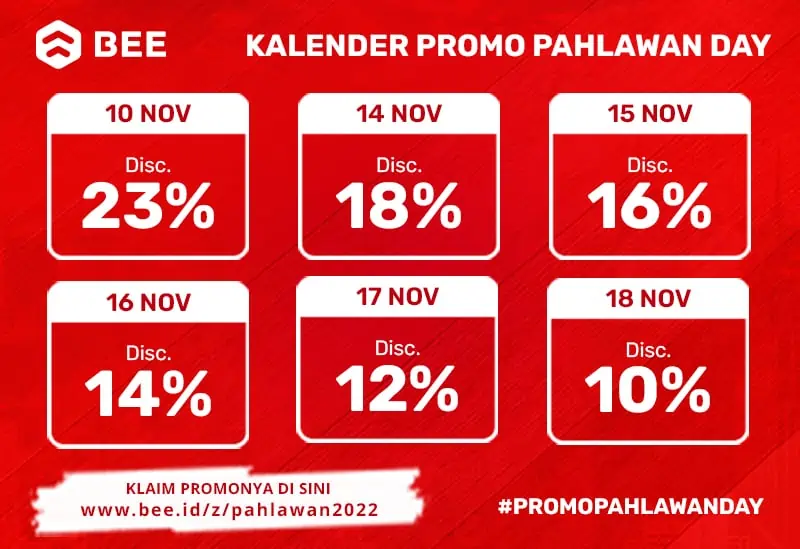 Kalender Promo Pahlawan Day 2022 Web