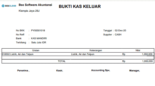 Contoh Invoice Pembayaran