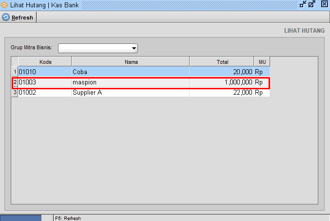 Input Set Saldo Awal Hutang Beeaccounting