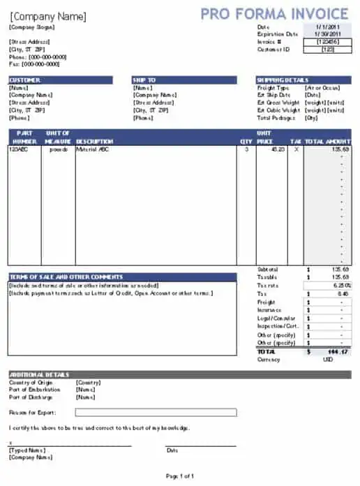 Proforma Invoice Paling Banyak Dicari