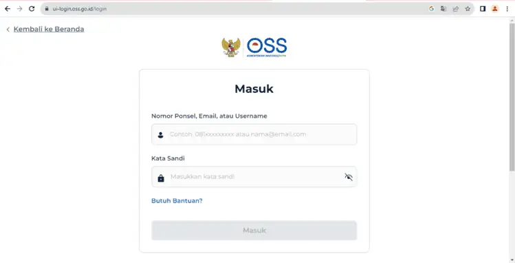 Login Akun Oss Cara Daftar Iumk