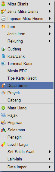 Non-Aktifkan Master Departemen Beeaccounting