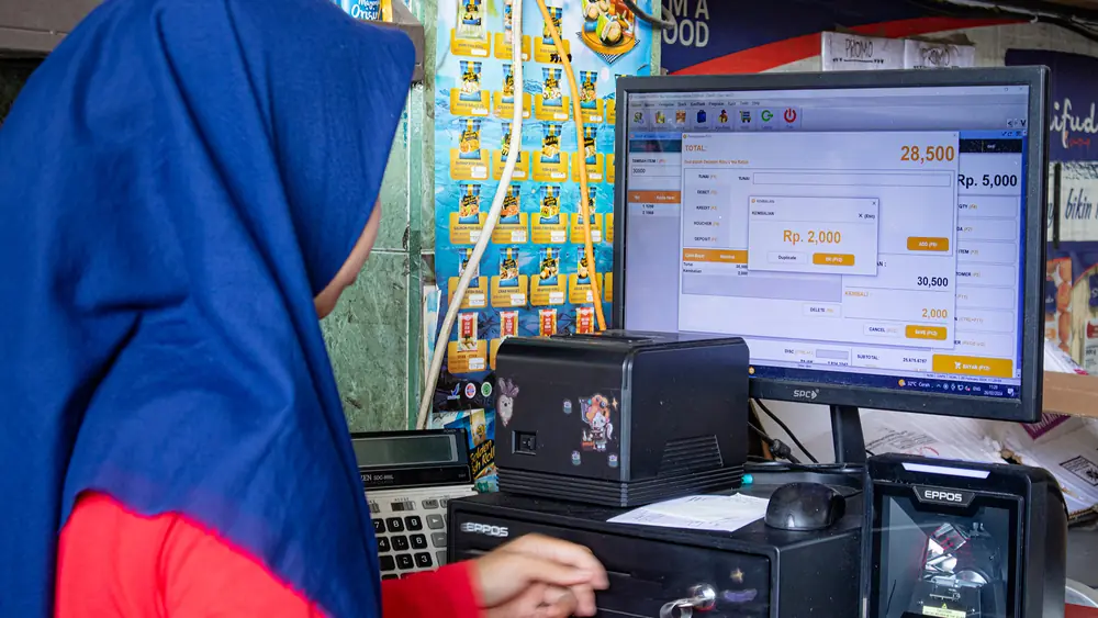 Kasir Toko Frozen Food Pakai Aplikasi Kasir Bee