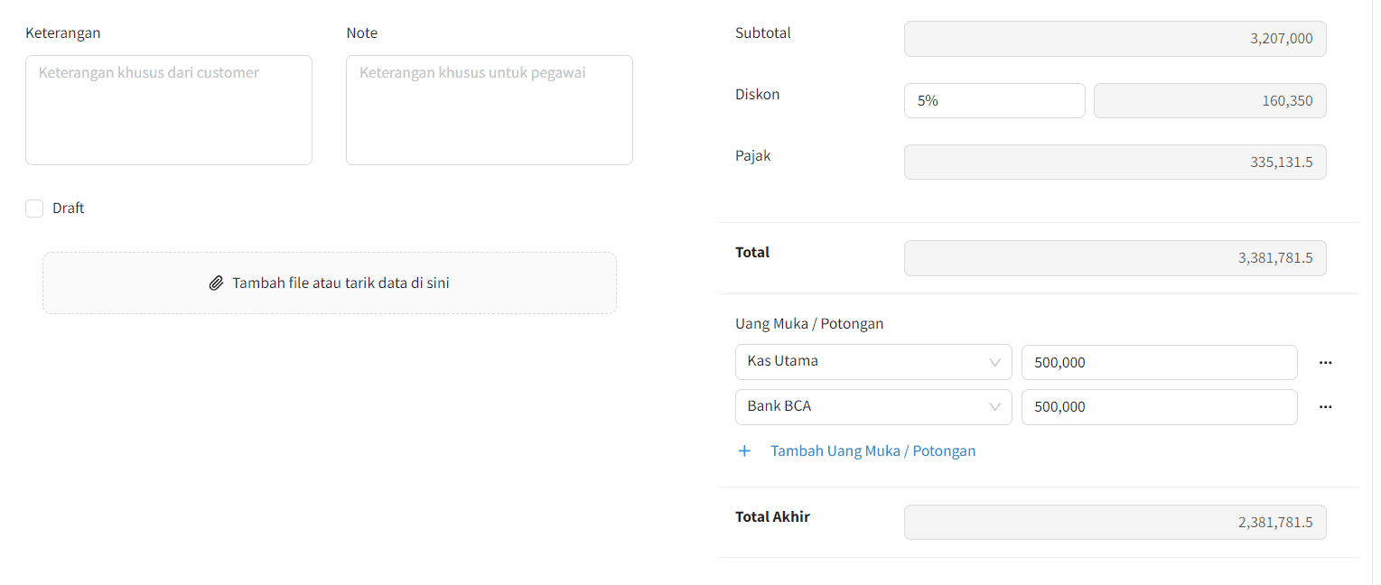 Update Maret 2024 Uang Muka Di Transaksi