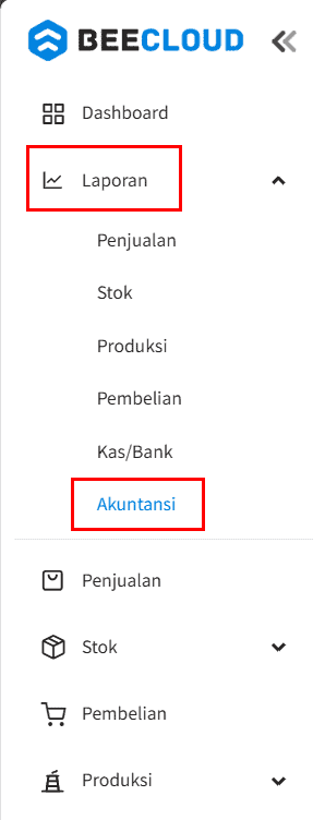 Akses Menu Laporan Akuntansi