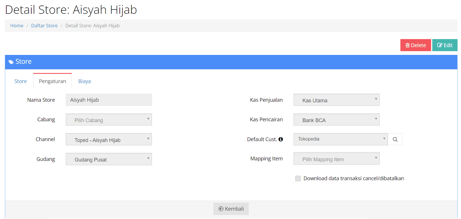 Update Mei Beecloud 2.0 Pengaturan Download Transaksi Cancel Atau Batal