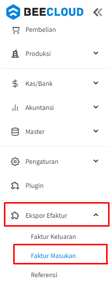 Ekspor Efaktur Faktur Masukan Beecloud 3.0