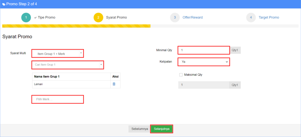 Pengaturan Plugin Promo Diskon Item Group Merek - Beecloud