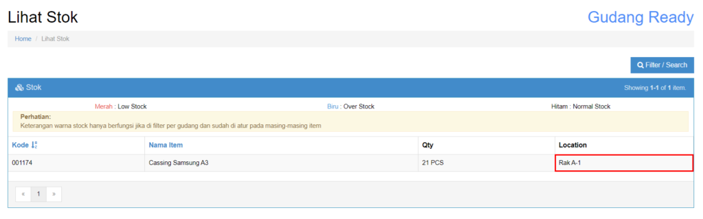 Mengetahui Lokasi Stok di Gudang Beecloud