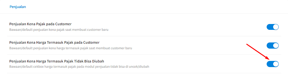 Penjualan Kena Harga Termasuk Pajak Tidak Bisa Diubah Beecloud 3.0