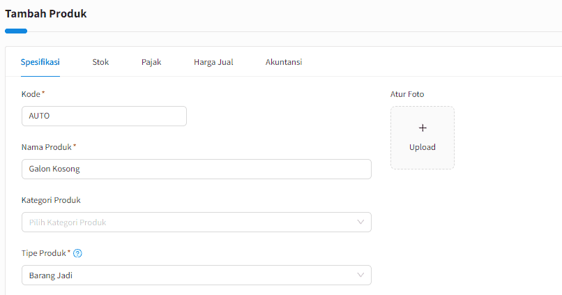 Transaksi Penjualan Isi Ulang Galon / Elpiji di Beecloud 3.0