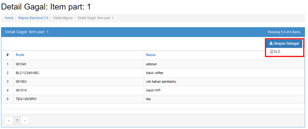 17. Simpan Sebagai Xls