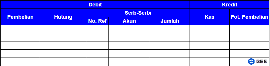 Debit Kredit Jurnal Khusus Pengeluaran Kas