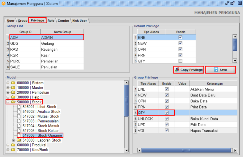 Menampilkan Qty Program Stock Opname - Beeaccounting