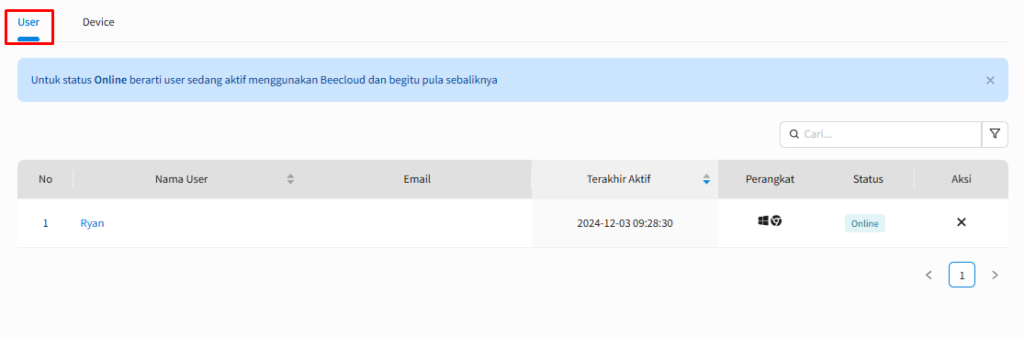 Cara Melihat Status User dan Device pada Beecloud 3.0