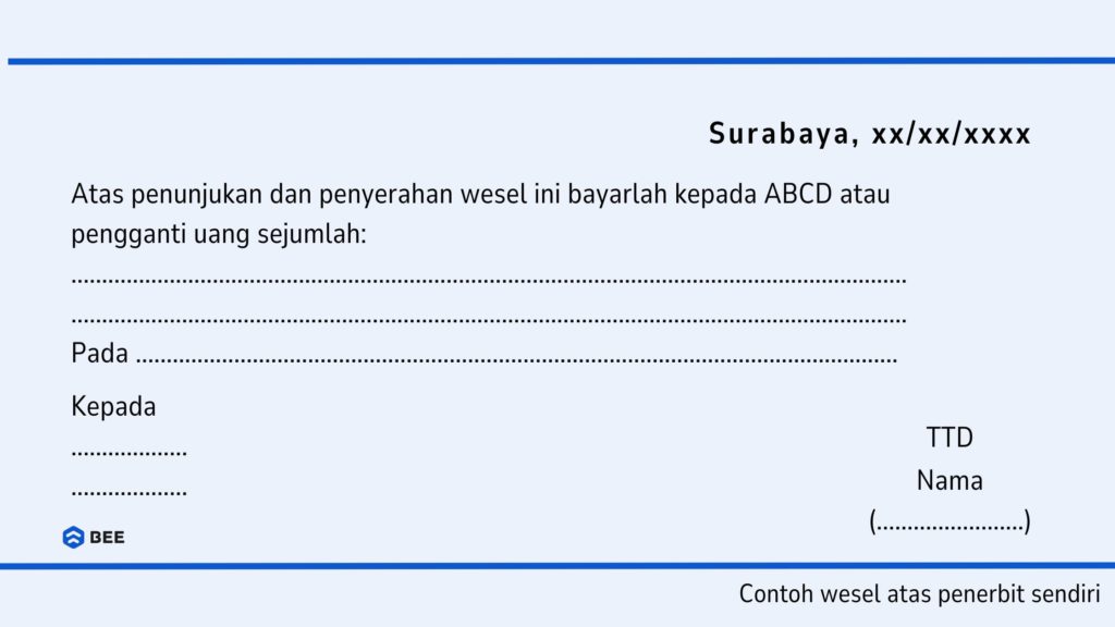 Contoh Wesel Atas Penerbit Sendiri