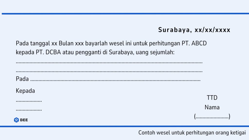 Contoh Wesel Untuk Perhitungan Orang Ketigai