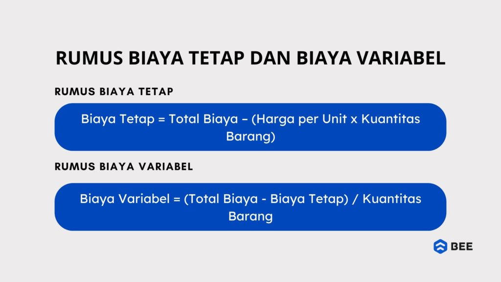 Cara Menghitung Biaya Tetap Dan Biaya Variabel