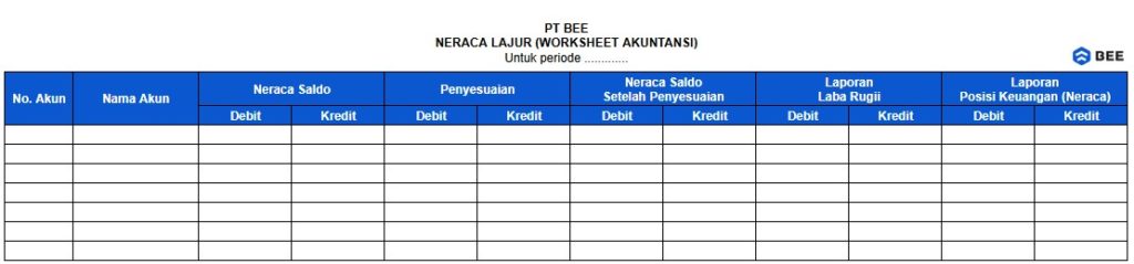 Contoh Worksheet Akuntansi Neraca Lajur 10 Kolom