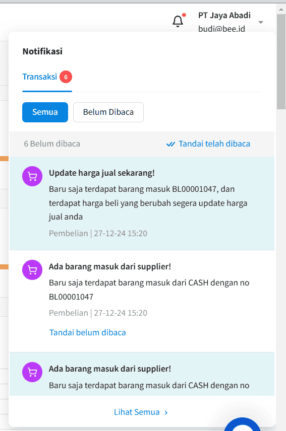 Update Februari 2025 Baca Semua Notif Dan Unread