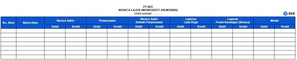 Worksheet Akuntansi Neraca Lajur 12 Kolom