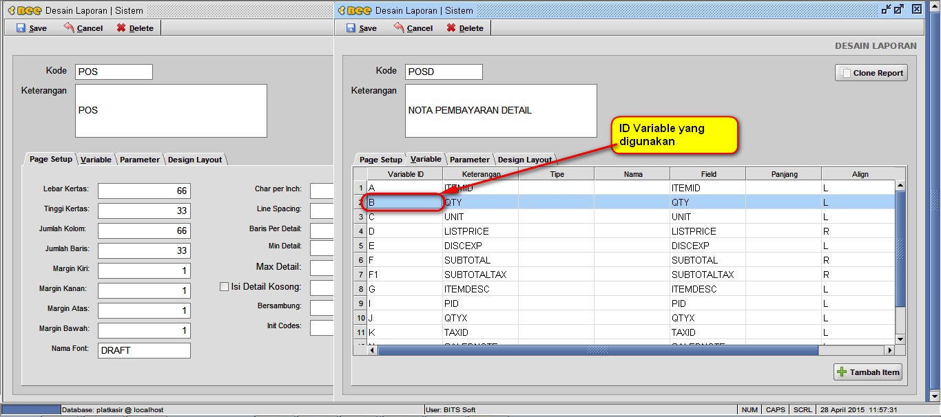 Parameter design. POSD +Nats scheme.