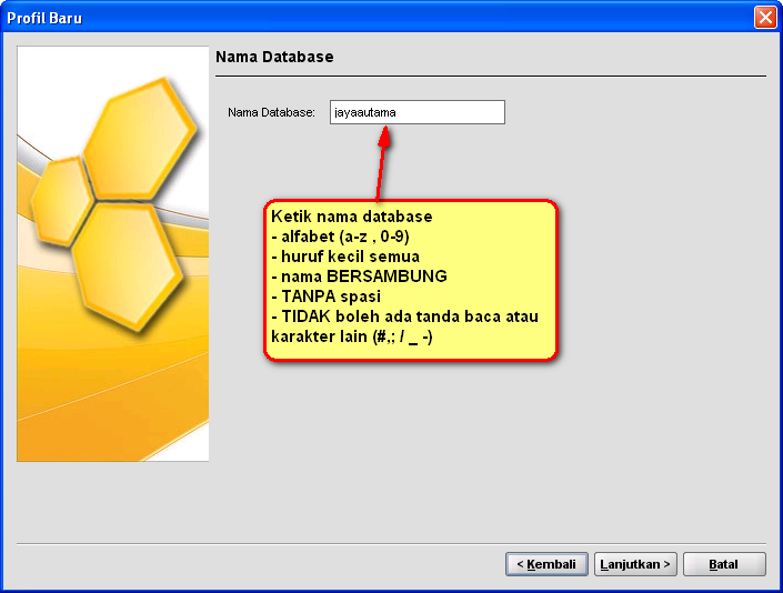 Membuat Database Baru