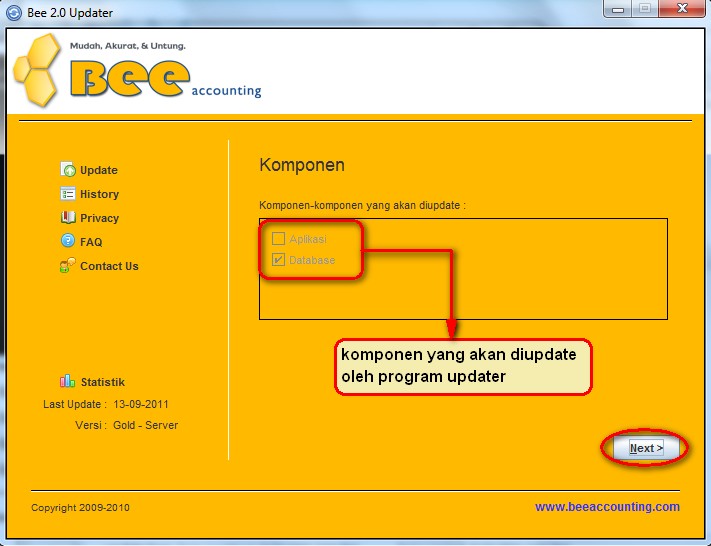 Updater Beeaccounting Melalui CMD di Win7